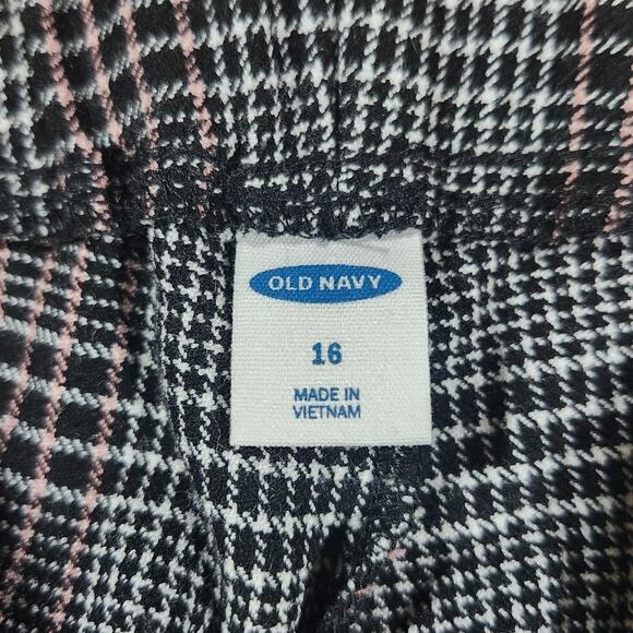 Old Navy High-Rise Career Pants Black Pink Plaid Size 16 Punk Rockabilly Grunge - Picture 7 of 8